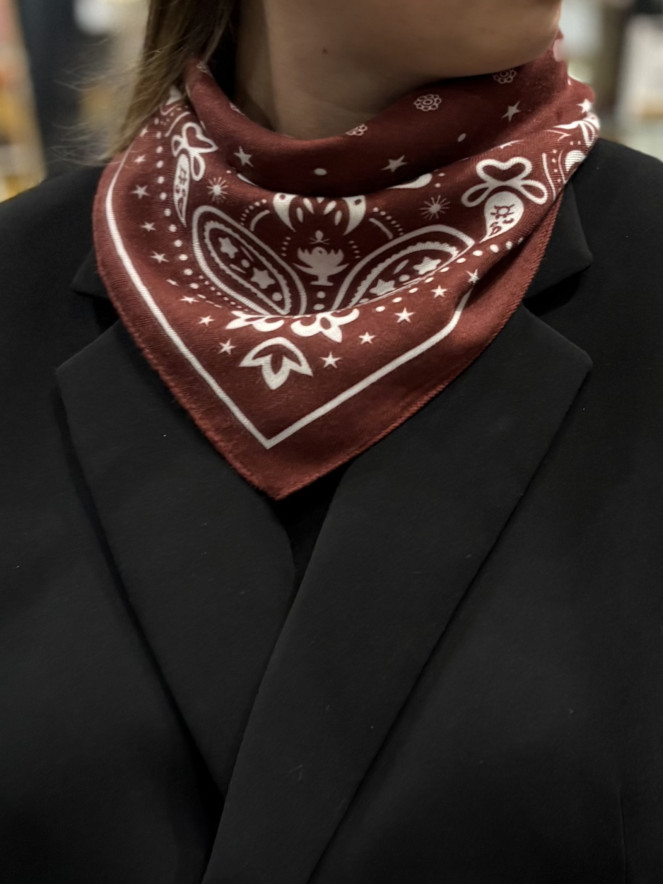 Foulard carré Bandana Burgundy