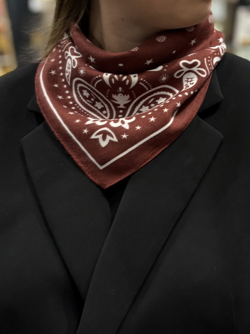 Foulard carré Bandana Burgundy