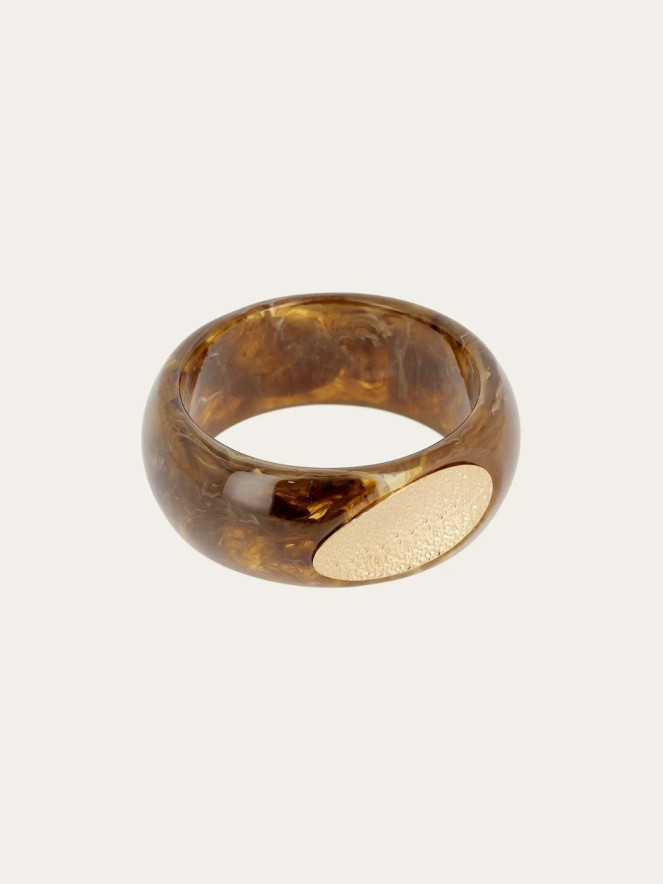 Bracelet Jonc Zag FARO marron