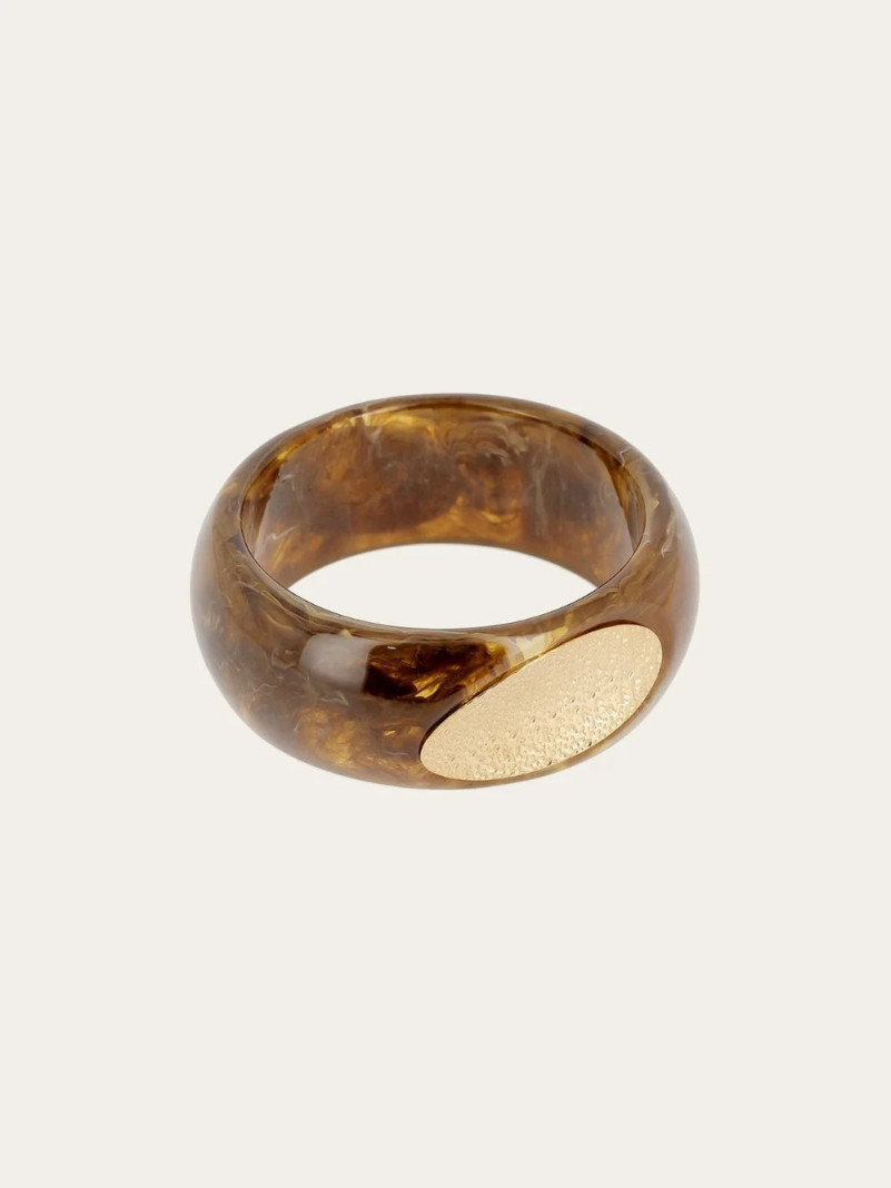 Bracelet Jonc Zag FARO marron
